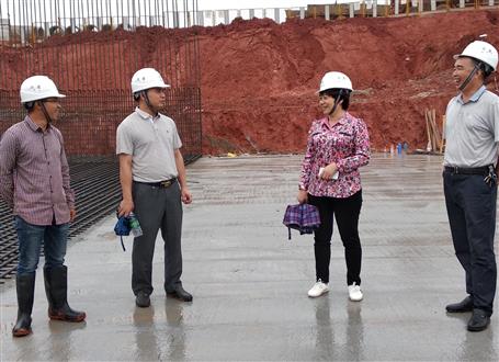 韋桂華、周善學(xué)到龍嶺大道三期項目調(diào)研